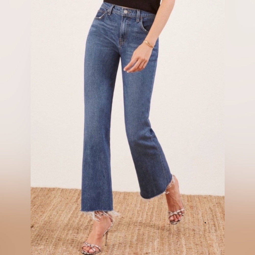 Reformation Cropped Flood Jeans